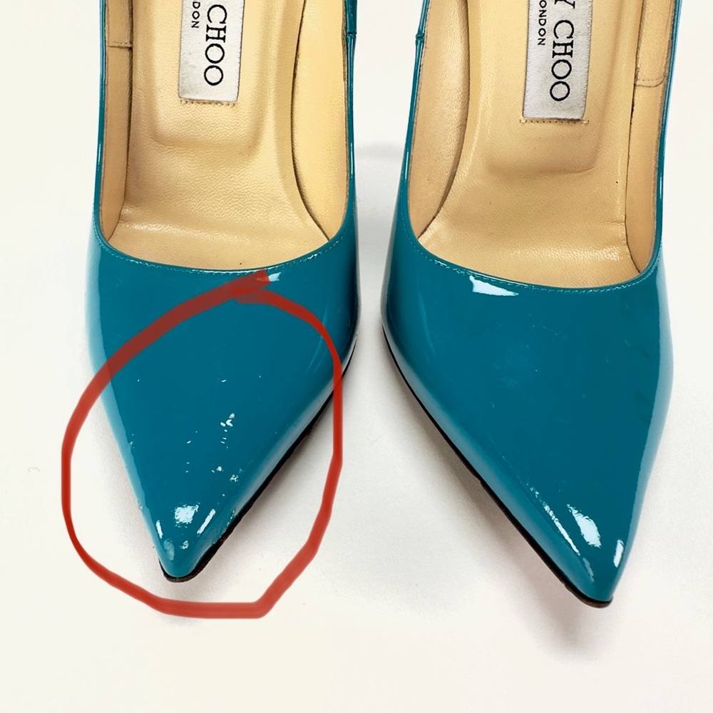 Jimmy Choo pumps in beautifully aqua/turquoise!! - Picture 6 of 7